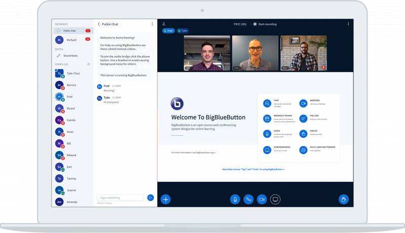 برنامه BigBlueButton