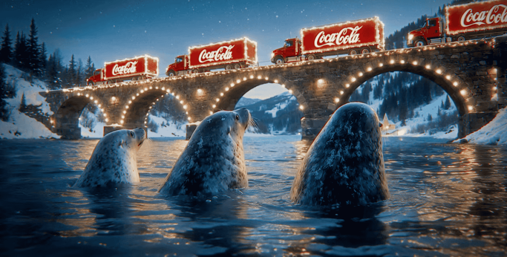 کوکاکولا تبلیغ تعطیلاتش را با رباتها ساخت