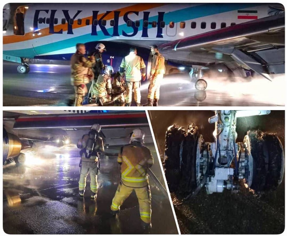 ترکیدن لاستیک هواپیما در پرواز تهران- بغداد