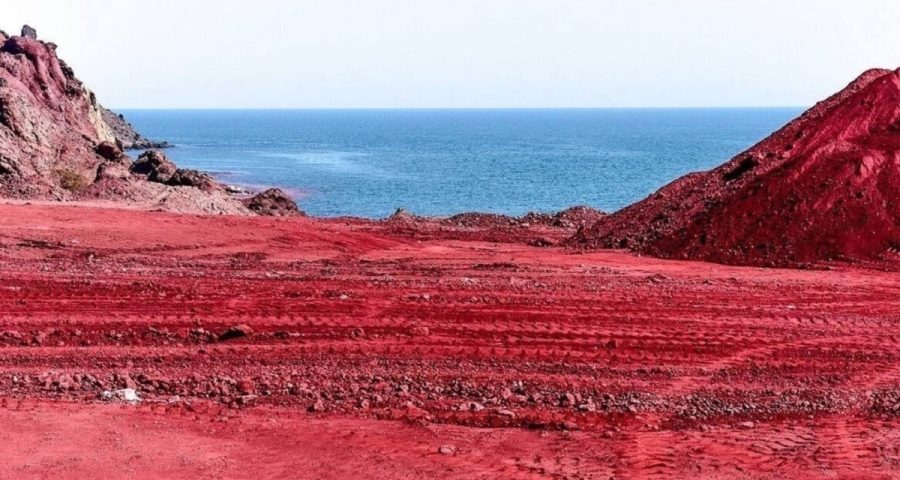 بارندگی در جزیره هرمز