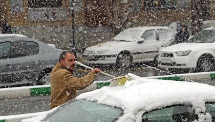 بارش برف مشهد