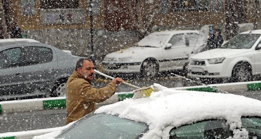 بارش برف مشهد