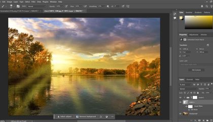 افکت پرتوهای نور فتوشاپ