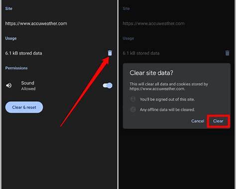 پاک‌کردن کش یک سایت مشخص در کروم موبایل اندروید
